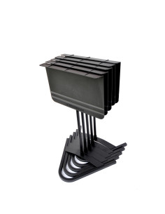 8101 Leggio da Orchestra Nero Base Piatta