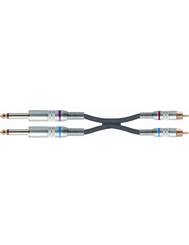 S/220-3 BK 2 Jack Mono/2 RCA Maschio