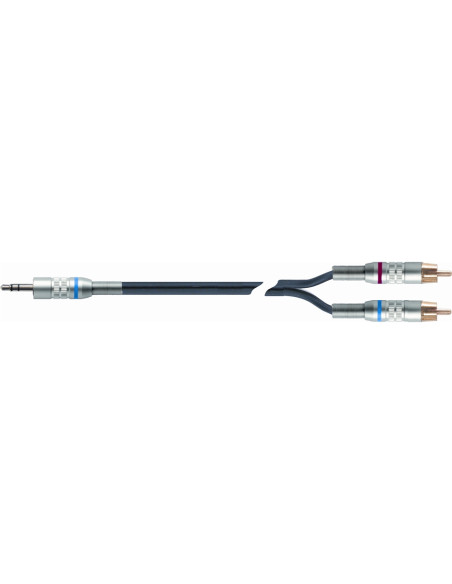 S/223-6 BK Minijack Stereo/2 RCA Maschio