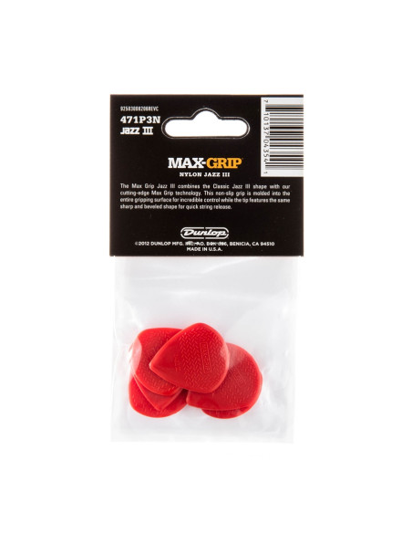 471P3N Max-Grip Jazz III Red Nylon