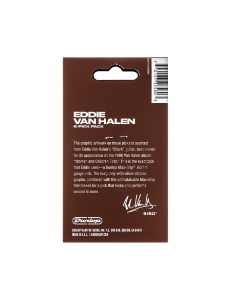 EVHP07 EVH Shark Guitar Plettri Max Grip 0.60 mm 6/Player