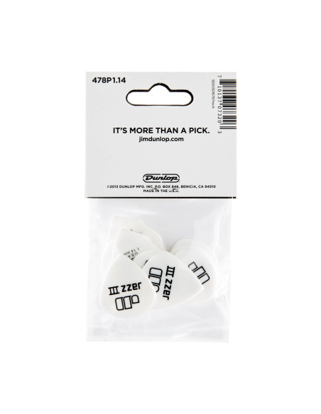 478P1.14 TORTEX WHITE JAZZ III, 1.14MM