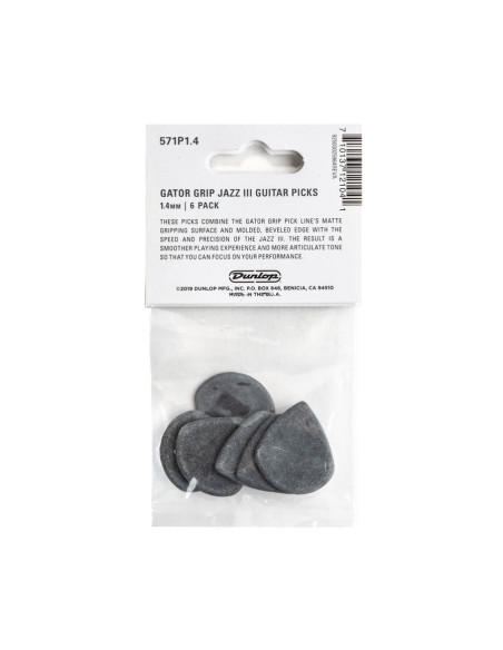 571P1.4 Gator Grip Jazz III 1.4mm Player Pack/6