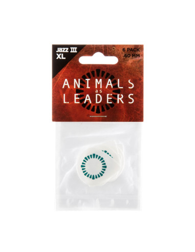 AALP03 Animal As Leaders Tortex Jazz III XL, White .60mm Player\'s Pack/6