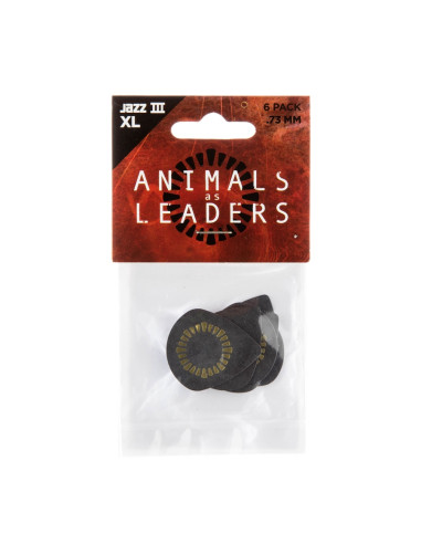 AALP04 Animal As Leaders Tortex Jazz III XL, Black .73mm Player\'s Pack/6