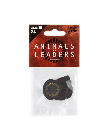 AALP04 Animal As Leaders Tortex Jazz III XL, Black .73mm Player\'s Pack/6