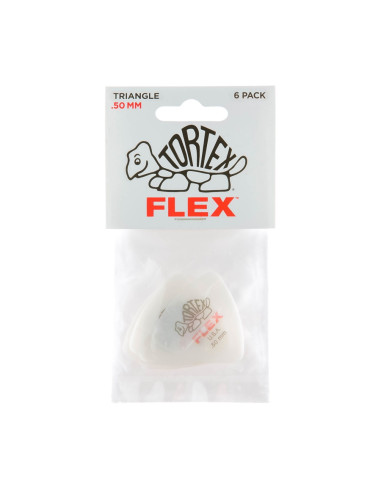 456P.50 Tortex Flex Triangle .50 mm Pack/6