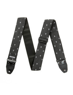 D6707 Tracolla Jacquard Grey Skull 2