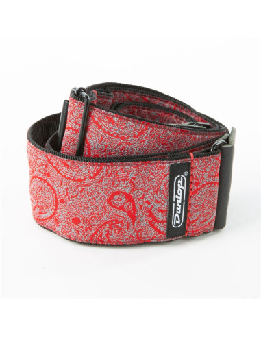 D6711 Tracolla Jacquard Paisley Red