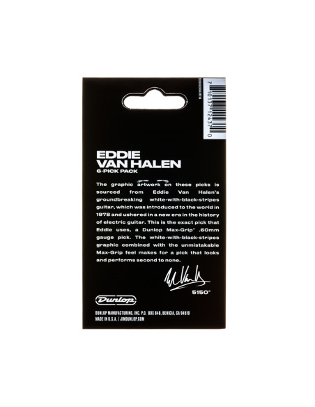 EVHP03 EVH Max Grip White With Black Stripes 0.60 mm Pack/6