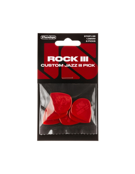 570P138 Rock III Custom Jazz III Pick 6pc