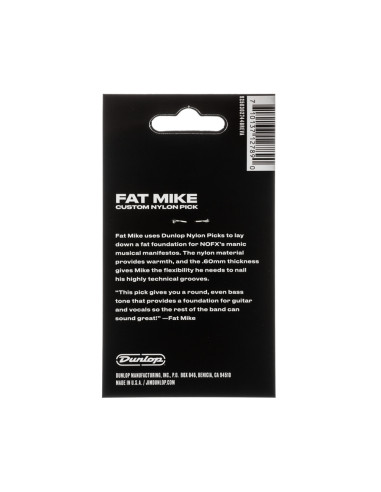 44P060FM Fat Mike Custom Nylon Pick 6pc