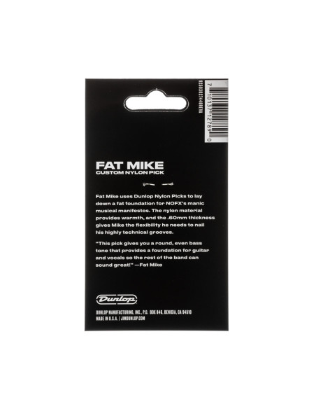 44P060FM Fat Mike Custom Nylon Pick 6pc