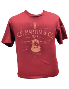 18C0003L T-Shirt D-28 Logo, Cardinal, L