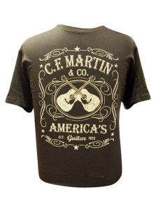 18C0000L T-Shirt Dual Guitar, Black, L