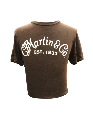 18CM0135M T-Shirt Basic Logo, Heather Brown, M