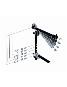 QLX/3 Coppia di bracci aggiuntivi per supporto a \"X\" 2