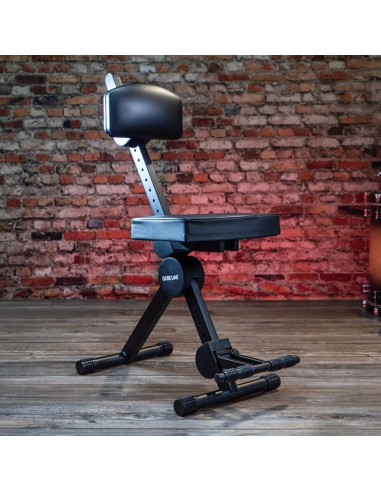 DX/749 Sgabello con Schienale e Poggiapiedi