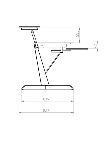 Z/460 BK Workstation a 3 Ripiani