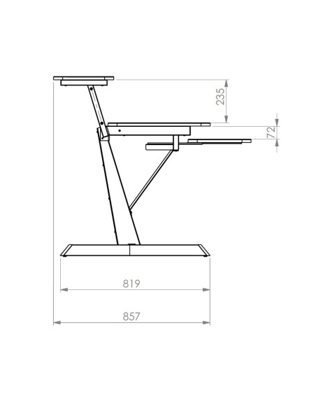 Z/460 BK Workstation a 3 Ripiani