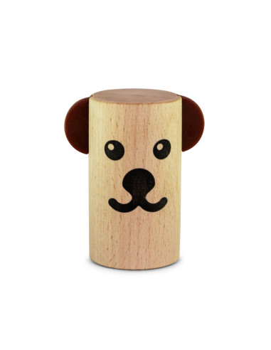 Shaker in legno per Bambini con faccia d\'Orso