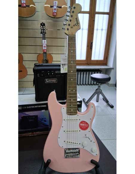 FENDER Squier Mini Strat | Chitarra Elettrica Scala Ridotta Rosa