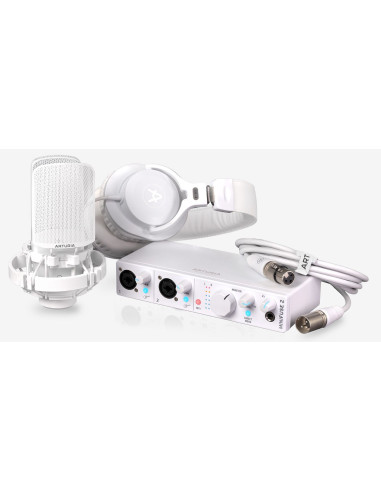 ARTURIA Minifuse Recording Pack White | Scheda Audio 2 Canali con Microfono, Cuffia e Cavi