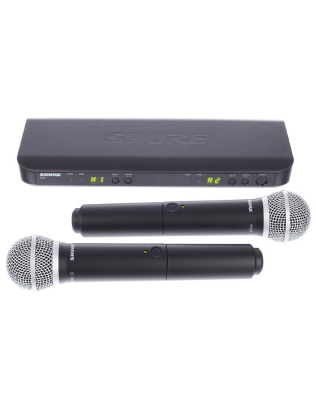 Shure BLX288E PG58 radiomicrofono dual a mano