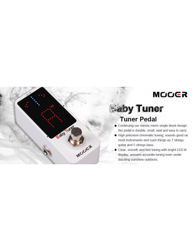 MOOER Baby Tuner | Accordatore Elettronico per Chitarra