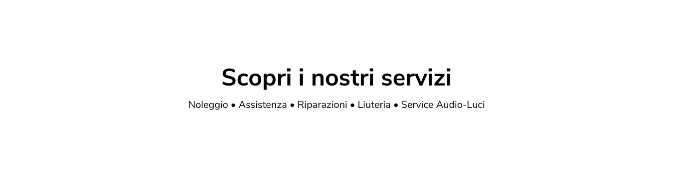 Scopri i nostri servizi